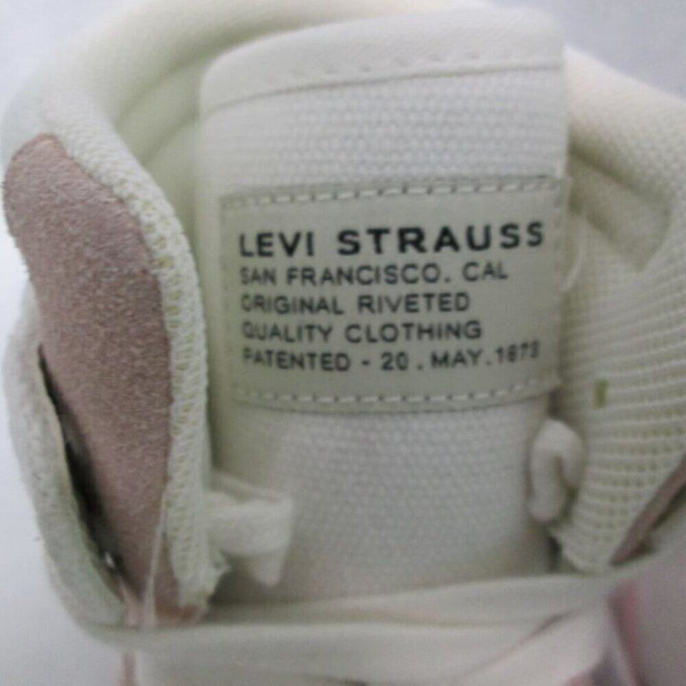Levis Women's Basket Ball -HI-DTE Sneakers Canvas High-Top Shoes-Pink-8-NWOT - Picture 3 of 10